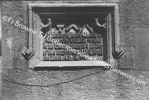 ADARE MANOR  CONNOLLY INSCRIPTION